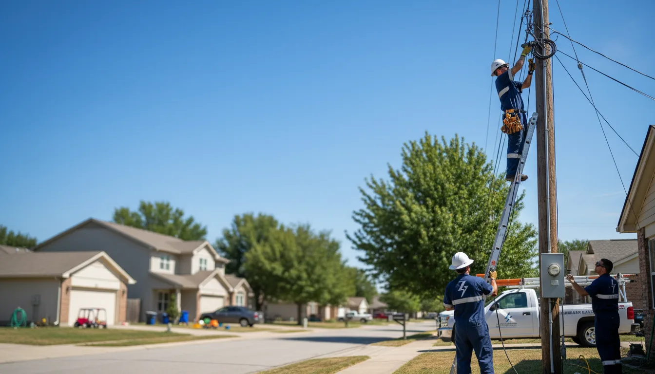 Residential electrician providing installation services in Lawndale, IL